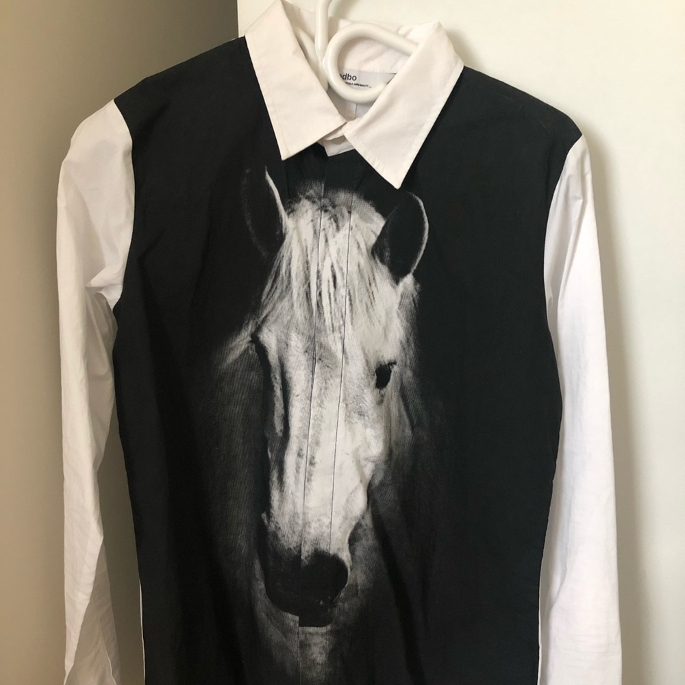 Printed button down shirt